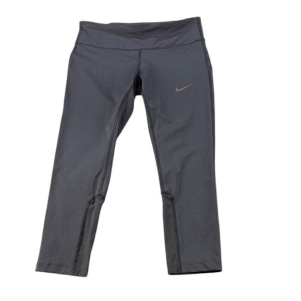 Nike Women's Dri‑FIT Running Crops Charcoal – Size S